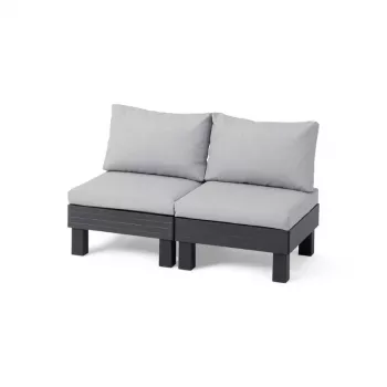 KETER sodo sofa dvivietė Elements 2 Seater pilka/šviesiai pilka