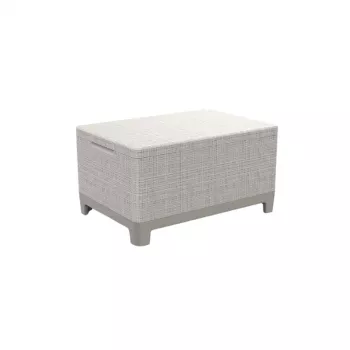 KETER Sodo stalas / daiktadėžė Scandi Storage Table pebble grey/light beige
