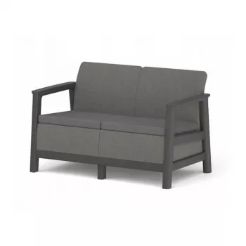 KETER sodo sofa dvivietė Scandi Linea 2 vietų sofa pilka