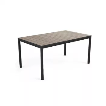 KETER Deco Porto Nova 160 sodo stalas, uosio medienos atspalvio/ juodas