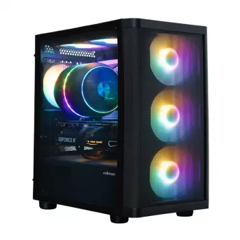 Zalman M4 SE Black mATX Mini bokštas kompiuterio korpusas su 6x 120mm FRGB ventiliatoriais