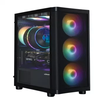 Zalman M4 SE Black mATX Mini bokštas kompiuterio korpusas su 6x 120mm FRGB ventiliatoriais
