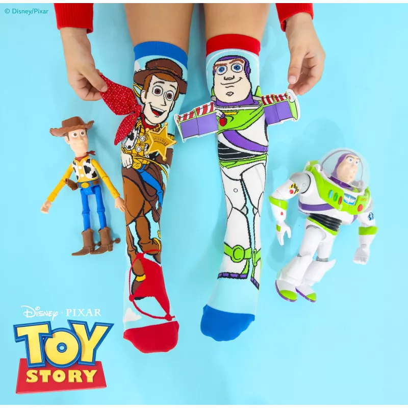 MADMIA vaikiškos kojinės iki kelių Toy Story Buzz ir Woody / Md018