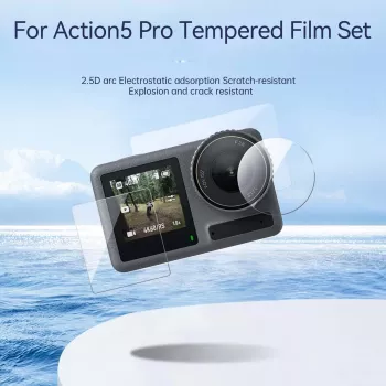 TELESIN S6-FLM-10TDJ apsauginis ekrano ir objektyvo rinkinys DJI Osmo Action 5 Pro