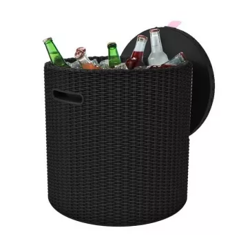 KETER Cool Stool rudos spalvos sodo staliukas / daiktadėžė
