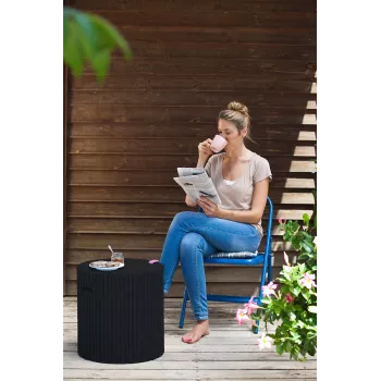 KETER Cool Stool rudos spalvos sodo staliukas / daiktadėžė