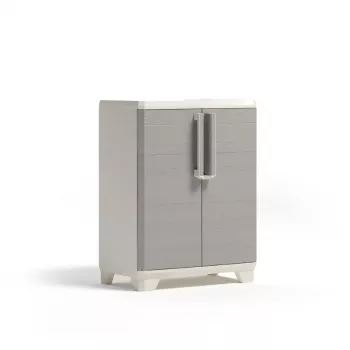 KETER Linear Wood Base Cabinet 68x39x90cm šviesiai smėlio / šviesiai pilkos spalvos