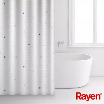 RAYEN Dušo užuolaida 180x200 cm, balta, poliesteris