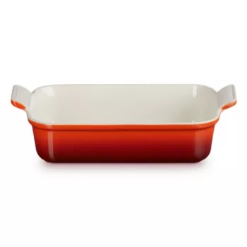 LE CREUSET Heritage stačiakampė kepimo forma, keramika, 26x19cm / 2,4L, raudona