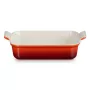 LE CREUSET Heritage stačiakampė kepimo forma, keramika, 26x19cm / 2,4L, raudona