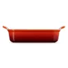 LE CREUSET Heritage stačiakampė kepimo forma, keramika, 26x19cm / 2,4L, raudona
