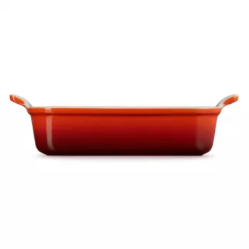 LE CREUSET Heritage stačiakampė kepimo forma, keramika, 26x19cm / 2,4L, raudona