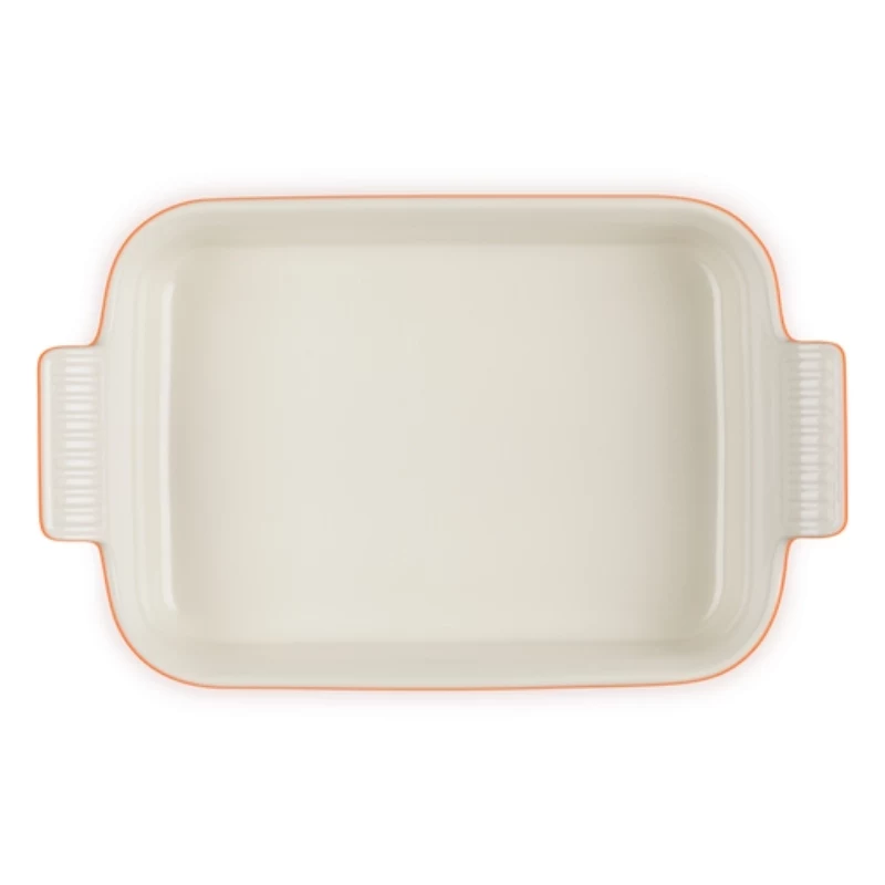 LE CREUSET Heritage stačiakampė kepimo forma, keramika, 26x19cm / 2,4L, raudona