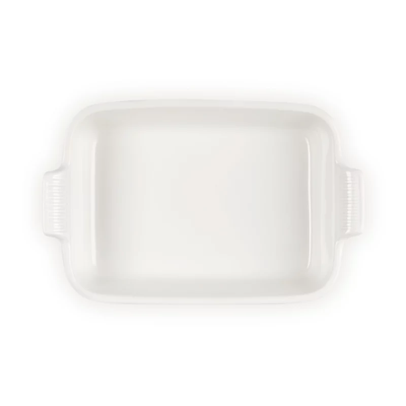Le Creuset Rectangular Heritage keramikos kepimo indas 26x19cm / 2,4L baltas