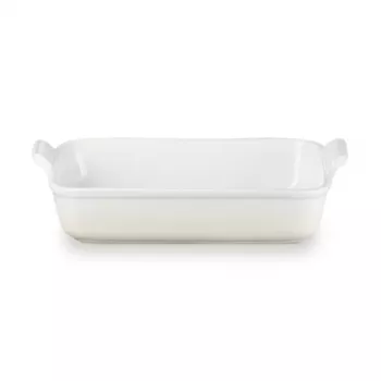 Le Creuset Rectangular Heritage Stoneware 32x24cm / 4L white