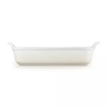 Le Creuset Rectangular Heritage Stoneware 32x24cm / 4L white