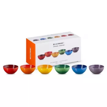 LE CREUSET 6 dalių keraminių dubenėlių rinkinys, 330 ml, skirtingų spalvų