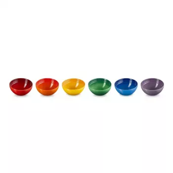 LE CREUSET 6 dalių keraminių dubenėlių rinkinys, 330 ml, skirtingų spalvų