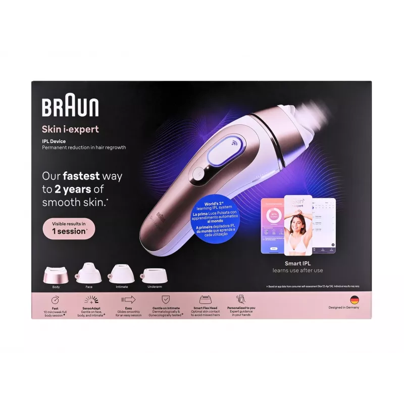 Braun Skin i-expert Pro 7 PL7432 IPL prietaisas plaukams šalinti, 400 000 blyksnių, balta/rožinė