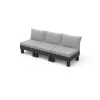 KETER sodo sofa trivietė Elements 3 Seater pilka/šviesiai pilka