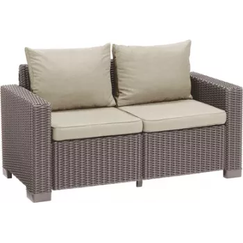 KETER California 2 vietų sodo sofa, smėlio spalvos