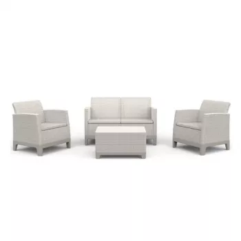 KETER Sodo baldų komplektas Scandi Forma 2 vietų rinkinys pebble grey/light beige