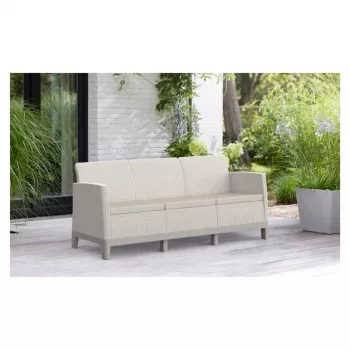 KETER Scandi Form 3 vietų sodo sofa pebble gray/light beige