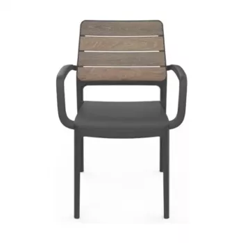 KETER sodo kėdė Deco Porto Armchair riešuto/pilka