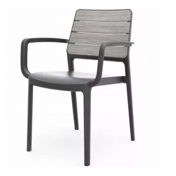 KETER sodo kėdė Deco Porto Armchair šviesiai pilka/pilka