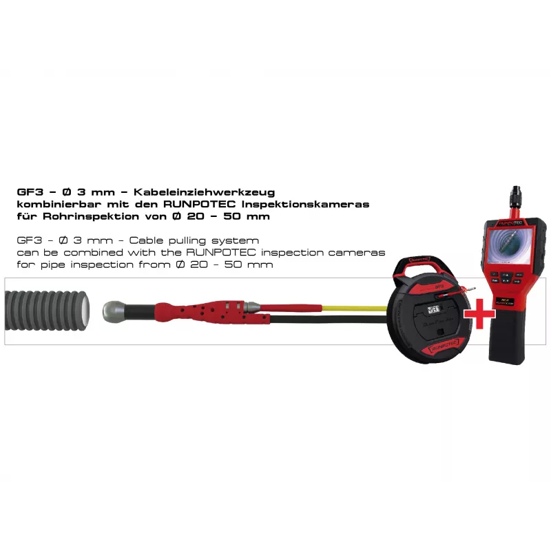 Runpotec GF3 kabelių traukimo strypas 3 mm be MZ - 30 m 10197 (10197)