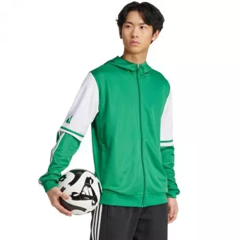 adidas Squadra 25 Hoody vyriškas džemperis su gobtuvu, žalias ir baltas, JP3164 S