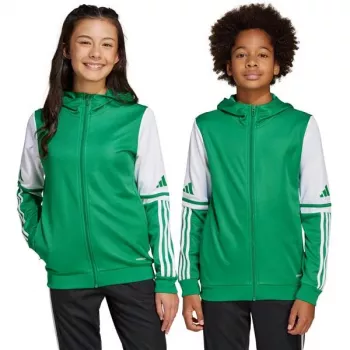 adidas Squadra 25 Hoody vaikiškas džemperis su gobtuvu, žalias ir baltas, JP3163, 140cm