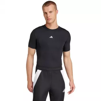 Vyriški marškinėliai adidas Techfit trumpomis rankovėmis juodi JP4674 2XL