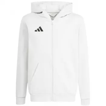 adidas Entrada 26 Full Zip Hoodie vaikiškas megztinis baltas KH1783 164cm