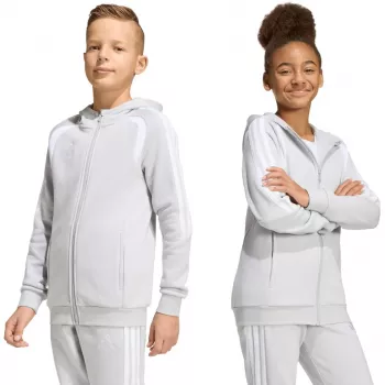 adidas Tiro 26 League Sweat Full Zip Hoodie vaikų sportinis megztinis pilkas KF3323 152cm