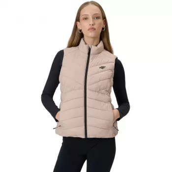 4F F347 moteriška pūkinė liemenė, smėlio spalvos, 4FWSS26TVJAF347 83S, XL