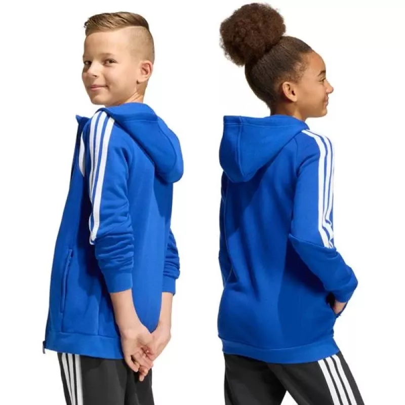 adidas Tiro 26 League Sweat Full Zip Hoodie vaikiškas džemperis su gobtuvu mėlynas KF9102 164cm