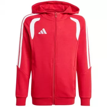 adidas Tiro 26 League Sweat Full Zip Hoodie vaikiškas džemperis su užtrauktuku, raudonas, KF9101, 152cm