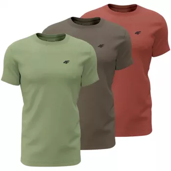 4F M4480 vyriški marškinėliai, žali, rudi, bordiniai, 4FWSS26TTSHM4480 90S 4XL