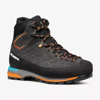 Scarpa Zodiac Tech GTX alpinizmo batai, GORE-TEX Performance Comfort, Perwanger oda, Vibram Mont padas, Anthracite/Tonic Orange, EU 43
