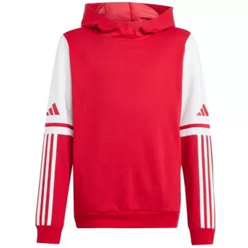 adidas Squadra 25 Sweat Hoody vaikiškas sportinis džemperis su gobtuvu, raudonas, JD4805, 128 cm