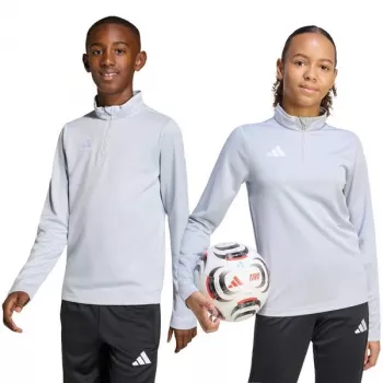 adidas Entrada 26 treniruočių bliuzonas vaikams, šviesiai pilkas JZ6637, 116 cm