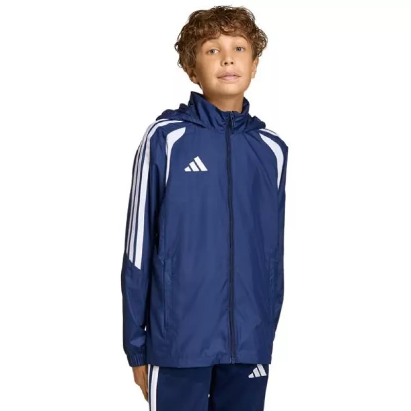adidas Tiro 26 League Windbreaker vaikiška striukė – tamsiai mėlyna JY9725 140cm
