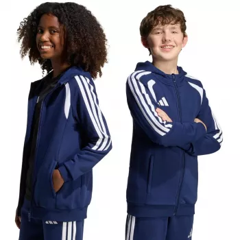 adidas Tiro 26 League Sweat Full Zip Hoodie vaikiškas gobtuvas su užtrauktuku tamsiai mėlynas KF3322 164cm
