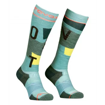 Ortovox Freeride Long Socks Cozy moteriškos slidinėjimo kojinės - ice waterfall