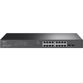 TP-Link JetStream TL-SG2218P tvarkomas L2/L2+ Gigabit Ethernet (10/100/1000) tinklo komutatorius su PoE, 1U, juodas