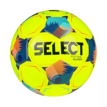 Select FB Futsal Super v26 FIFA Quality Pro futbolo kamuolys, geltonai mėlynas, 4 dydis, 1021350
