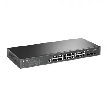 TP-Link JetStream TL-SG3428X valdomas L2+/L3 Gigabit Ethernet (10/100/1000) tinklo komutatorius, 1U, juodas
