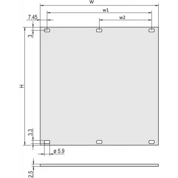 SCHROFF 4U 42HP aliuminio priekinis skydas, anoduotas/chromuotas, 19 colių stovo montavimui 30847463