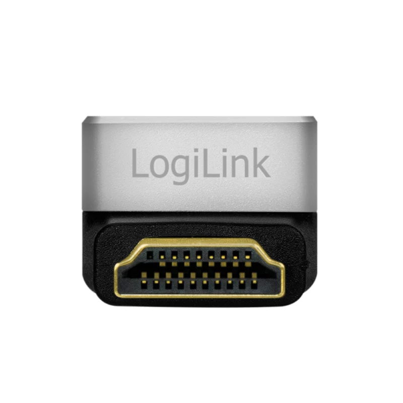 LogiLink AH0005A 8K HDMI adapteris 90° vyriškas į moterišką 48 Gbps juodas